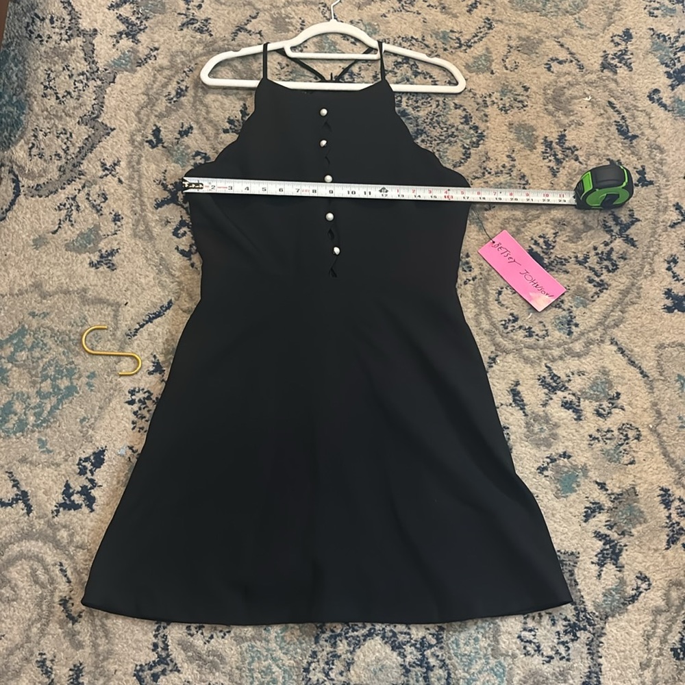NWT Betsy Johnson black scalloped edge dress sz 8 - Picture 4 of 8